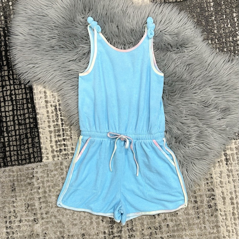 Splendid Blue‎ Terry Cloth Girls Everything Nice Tank Romper Size 12Y NEW ($50)